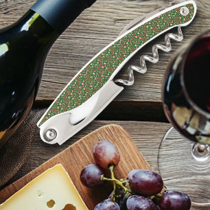 Playful Green Festive Gingerbread Candy Pattern Corkscrew