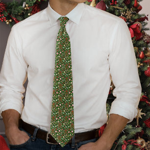 Playful Green Festive Gingerbread Candy Pattern Tie