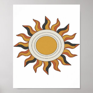 Playful Grey ABSTRACT ART Design Poster