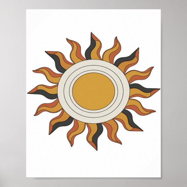 Playful Grey ABSTRACT ART Design Poster (Front)