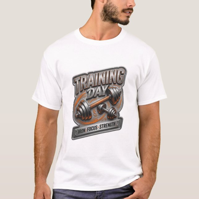 Playful Grey TRAINING DAY Quote Shirt (Front)