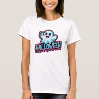 Playful Halloween ghost design T-Shirt