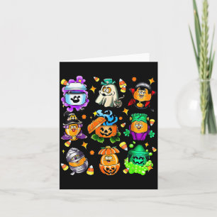 Playful Halloween Snack Bucket Art For Food Lovers Card