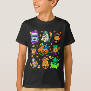 Playful Halloween Snack Bucket Art For Food Lovers T-Shirt