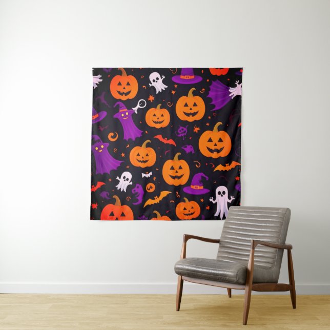 Playful Halloween  Tapestry (In Situ)