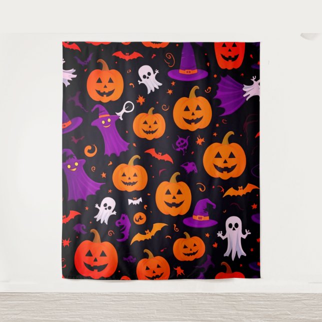 Playful Halloween  Tapestry (Front)