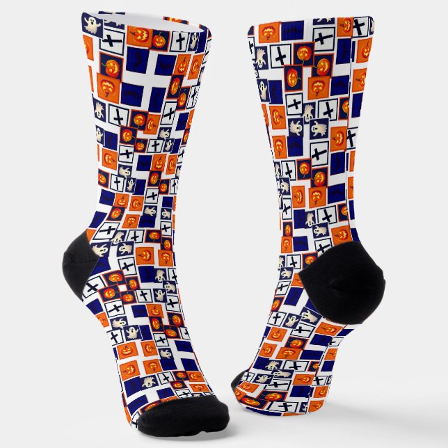 playful Halloween-themed pattern Socks (Angled)