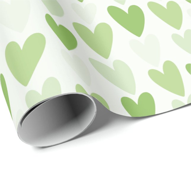 Playful Hand-Drawn Heart Pattern Wrapping Paper (Roll Corner)