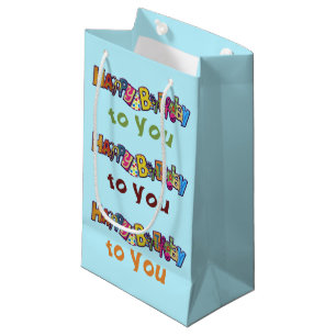 Playful Happy Birthday Small Gift Bag