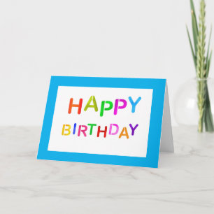 Playful Happy Birthday Text Holiday Card