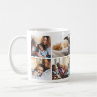 Playful Happy Family Photo Collage Mug