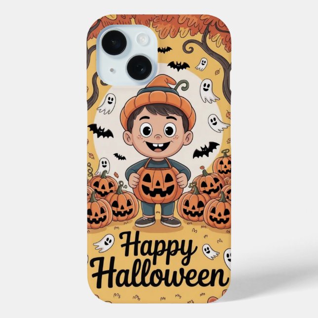 Playful Happy Halloween Pumpkin iPhone / iPad case (Back)