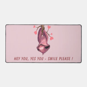 Playful Happy Sloth Custom Colours and Text Funny Desk Mat