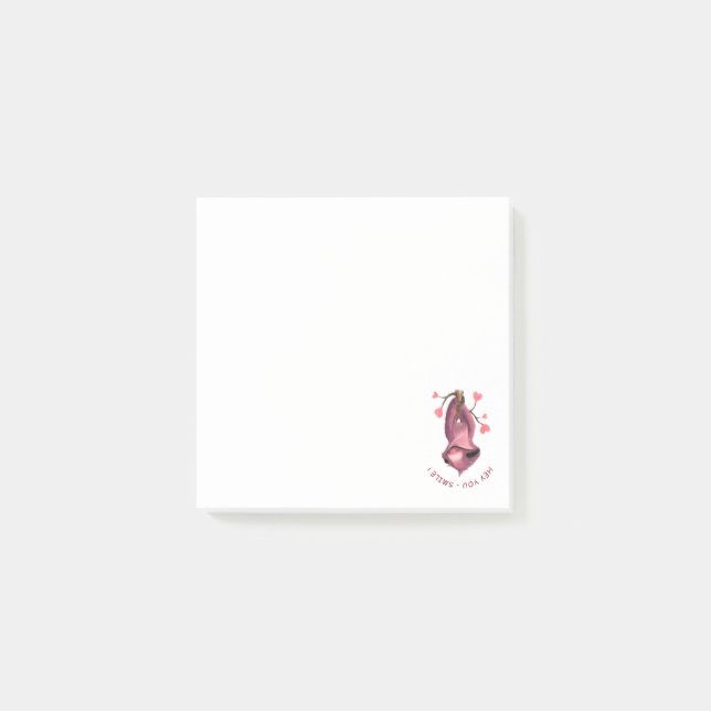 Playful Happy Sloth Smile - Your Text Post-it Notes (Front)