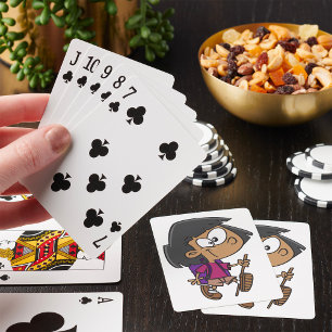 Playful Hiking Girl Nature Explorer Playing Cards