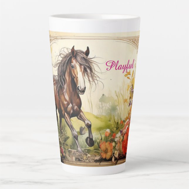 Playful Horse Latte Mug (Front)