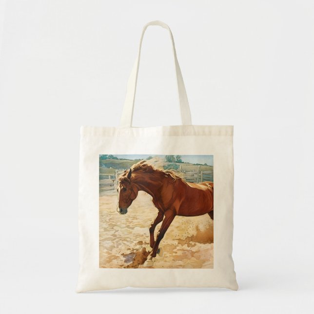Playful Horse Tote Bag (Front)