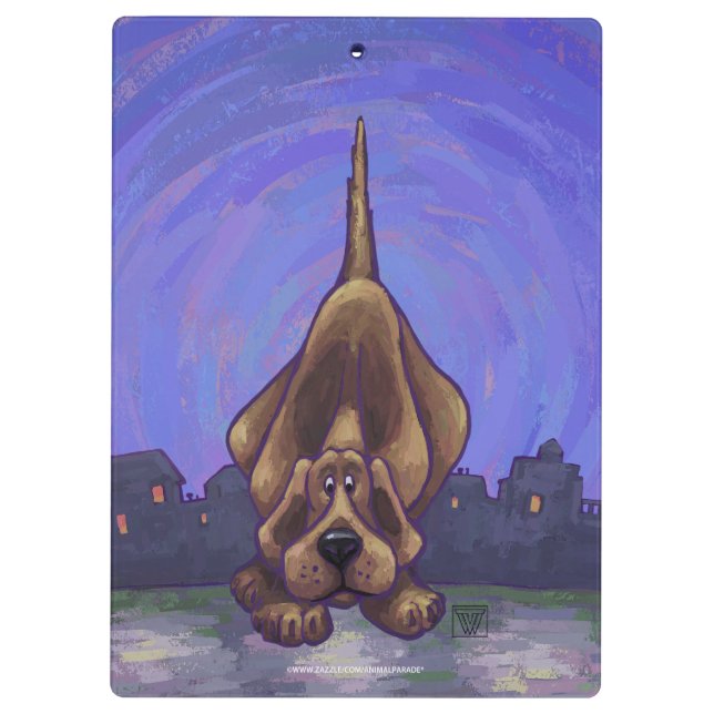 Playful Hound Dog Gifts & Accessories Clipboard (Back)