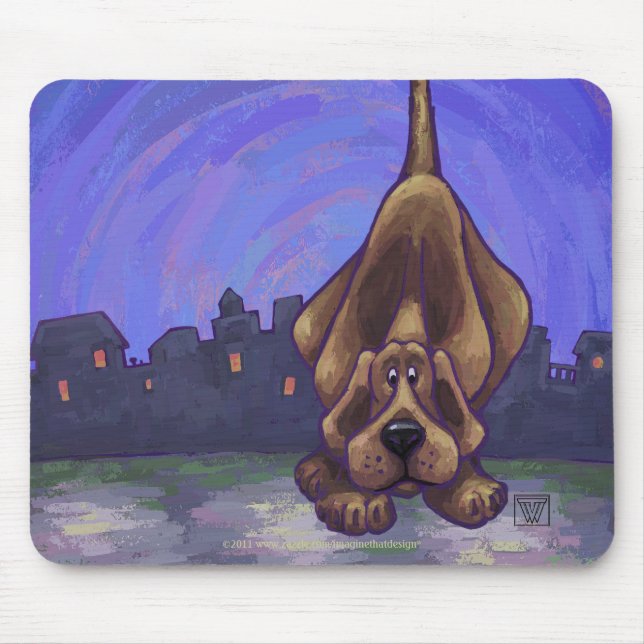 Playful Hound Dog Gifts & Accessories Mouse Mat (Front)