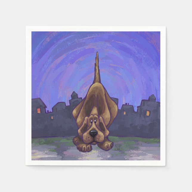 Playful Hound Dog Gifts & Accessories Napkin (Front)