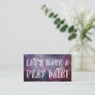 Playful Jewel Toned Grunge Mummy Play Date Card