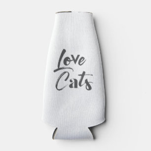 Playful, joyful, modern, cute design of Love Cats Bottle Cooler
