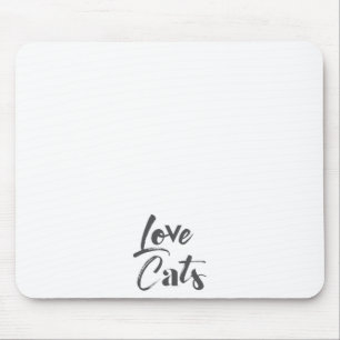 Playful, joyful, modern, cute design of Love Cats Mouse Mat
