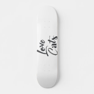 Playful, joyful, modern, cute design of Love Cats Skateboard
