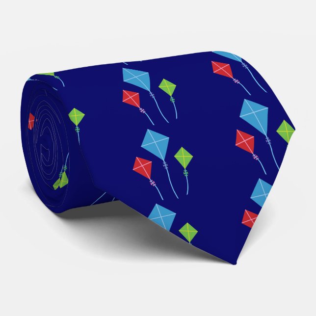 Playful Kites Tie (Rolled)