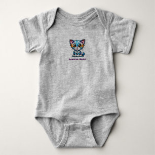 Playful Kitten with Big Dreams Baby Bodysuit