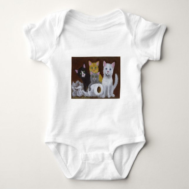 Playful Kittens Baby Bodysuit (Front)