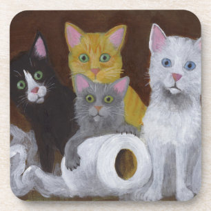 Playful Kittens Coaster