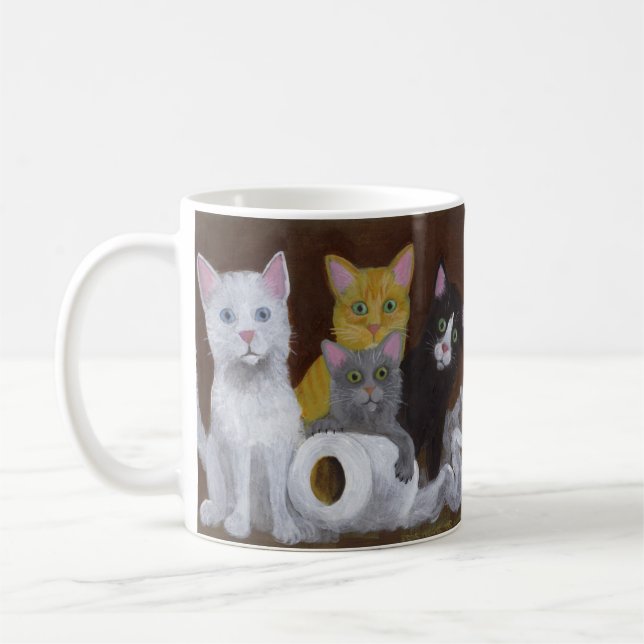 Playful Kittens Coffee Mug (Left)