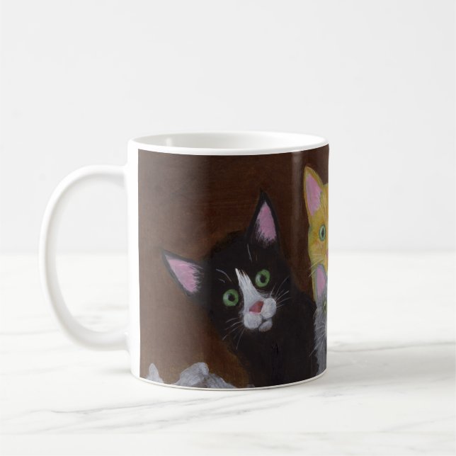 Playful Kittens Coffee Mug (Left)