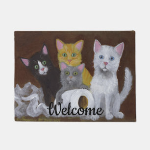 Playful Kittens Doormat