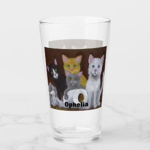 Playful Kittens Glass
