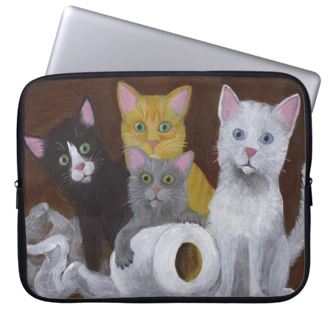 Playful Kittens Laptop Sleeve (Front)