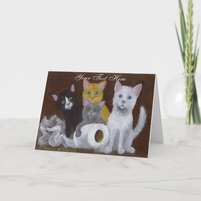 Playful Kittens Note Card (Front)