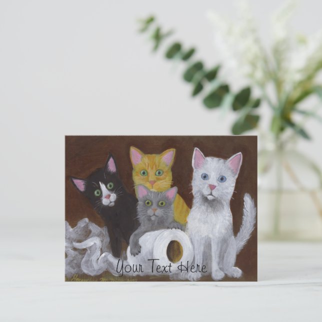 Playful Kittens Postcard (Standing Front)
