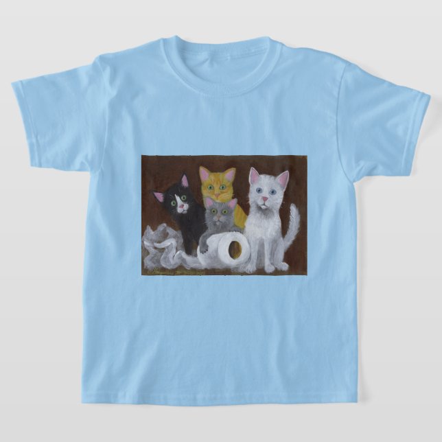 Playful Kittens T-Shirt (Laydown)