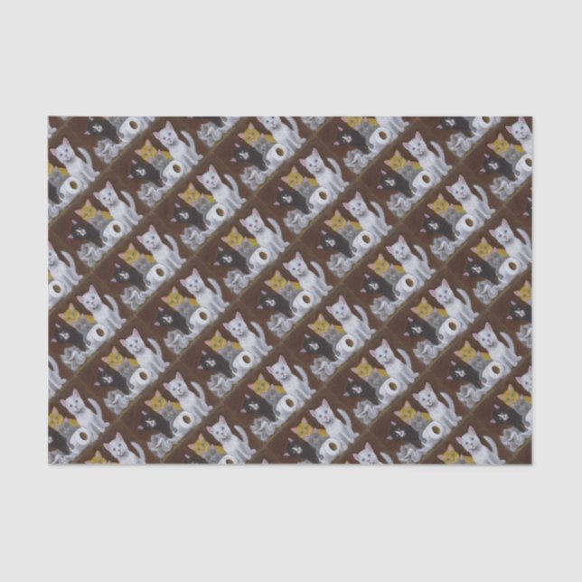 Playful Kittens Tissue Paper (Front)