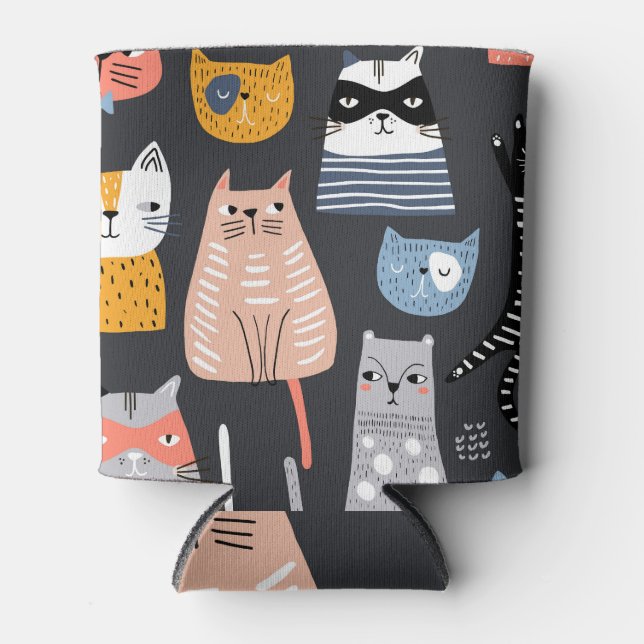 Playful Kittens: Whimsical Weaves Can Cooler (Front)