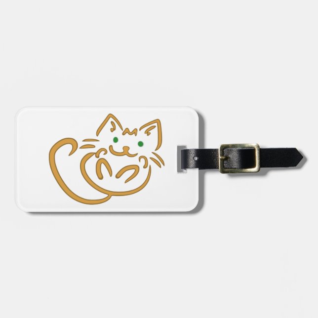 Playful Kitty Luggage Tag (Front Horizontal)
