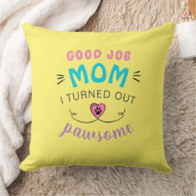 Playful Kitty Pillow Pair Decorative Bright Yellow