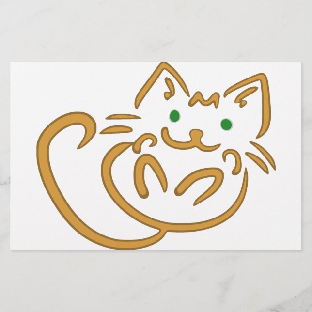 Playful Kitty Stationery (Front)