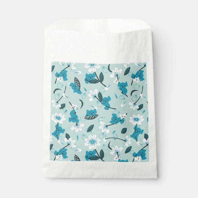 Playful Koala Pattern Cute Animal and Nature Art Favour Bags (Front)