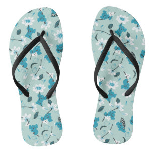 Playful Koala Pattern Cute Animal and Nature Art Flip Flops