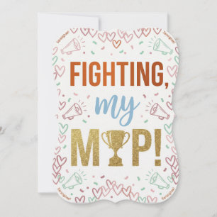 Playful Kpop Saranghae MVP Birthday Thank You Card