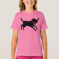 Playful Labrador Retriever Dog Black Lab Running
