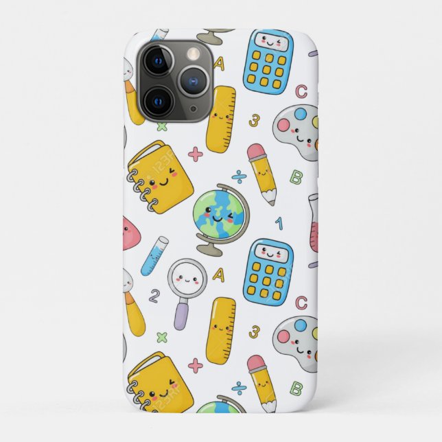 Playful Learning – Cute Education Seamless Pattern Case-Mate iPhone Case (Back)